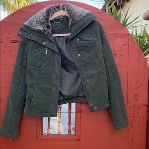 Faux suede fur jacket